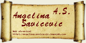 Angelina Savićević vizit kartica